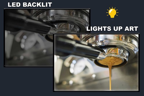 Led backlit coffee wall art - backlit,